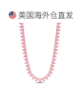 自营mimi & max44 1/2 CT TGW Created 粉红色蓝宝石网球项链，镀