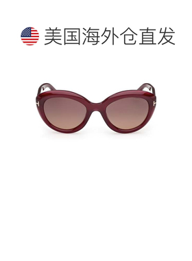 自营tom fordFt1316醋酸纤维渐变镜片超大圆形太阳镜-粉红色 美