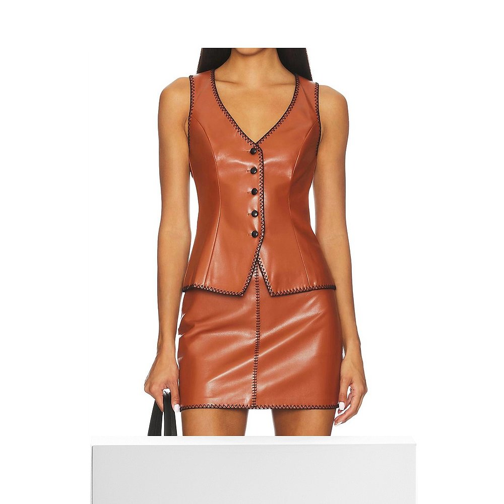 自营amanda uprichardGinger Streetwear Vest In Chestnut - che - 图3