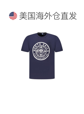 自营North Sails Cotton Men Men's T-Shirt - blue 美国奥莱直发