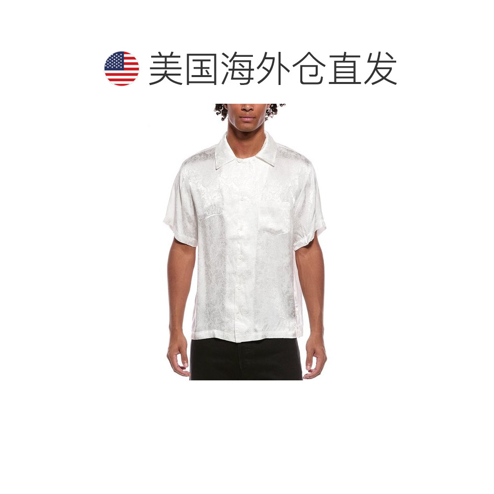 自营RtA George提花衬衫-白色 美国奥莱直发