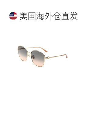 自营salvatore ferragamoFerragamo女士60mm太阳镜-闪亮金色 美国