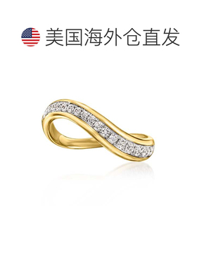 自营RS Pure by Ross-Simons Lab-Grown Diamond Wavy Ring in 18