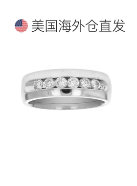 自营vir jewels1/2 克拉 SI2-I1 14K 金机镶钻石婚戒 - 白色 美国