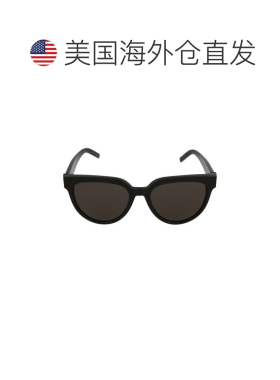 自营saint laurent猫眼醋酸纤维镜框太阳眼镜-黑色 美国奥莱直发
