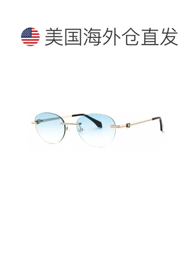 自营Palm Angels Sunglasses Oval Rimless, Gunmetal Frame And