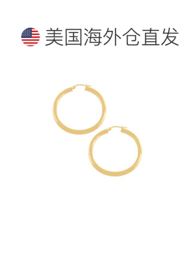自营sabrina14k 金管圈耳环 - 黄色 美国奥莱直发配饰