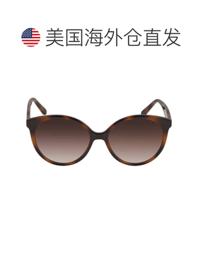 自营Salvatore Ferragamo Brown Gradient Round Ladies Sunglass