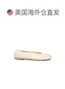自营Burberry Lamb Leather Ballet Women's Flats - white 美国