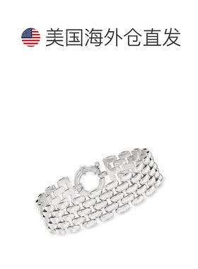 Ross-Simons Italian Sterling Silver Panther-Link Bracelet -