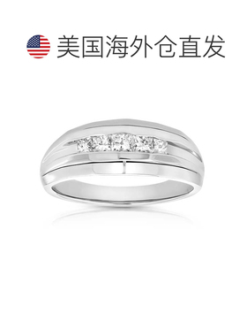 自营 vir jewels1/2 克拉男士 5 石公主钻石订婚戒指铂金 SI 净度