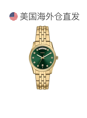 自营Fossil Women's Scarlette Green Dial Watch - green 美国奥