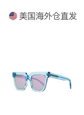 自营 Retrosuperfuture 女士圆形太阳镜 Modo 0EE 浅蓝色 53 毫米