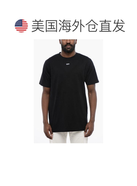 自营off-whiteOff- Cotton ARROW Crew-neck Men's T-shirt - bla