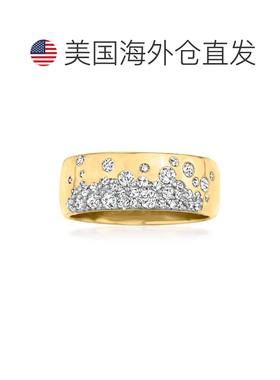 自营Ross-Simons 18kt 金钻石散布戒指 白色 美国奥莱直发