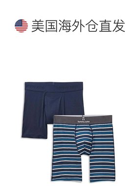 自营Tommy John Underwear Men's Dress Blues Globe Stripe Boxe