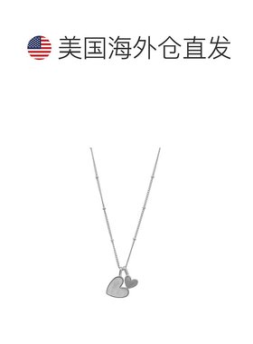 自营 adornia抗变色镀银珍珠母心形吊坠项链-白色 美国奥莱直发