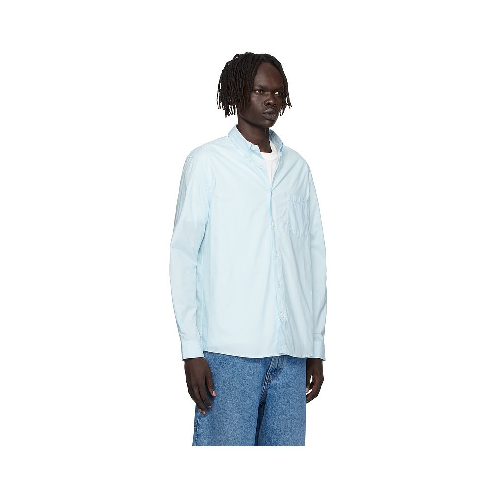 香港直邮潮奢 A.P.C. 男士 蓝色 Edouard Logo 衬衫 COEVDH12509 - 图0
