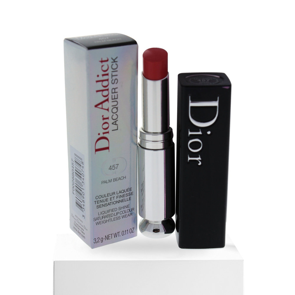 天猫国际美国直购美国直邮Dior迪奥魅惑釉唇膏口红3g黑色漆光固体唇釉457轻盈水润3