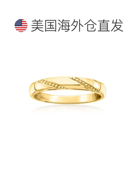 自营Ross-Simons Italian 10kt Yellow Gold Diagonal Beaded Str