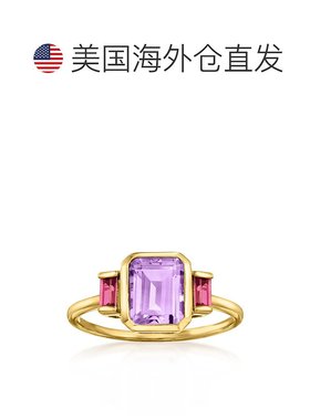 自营 ross-simons罗斯 西蒙斯紫水晶和。14kt黄金紫红柱石石榴石