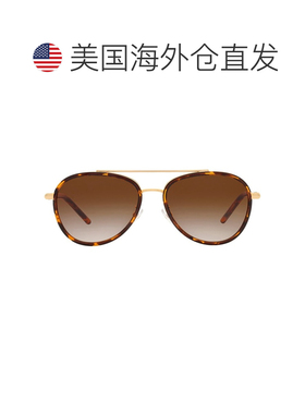 自营Tory Burch TY 6089 330413女士飞行员太阳镜-黑乌龟 美国奥