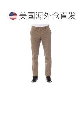 自营Trussardi Cotton Men Men's Trouser - brown 美国奥莱直发