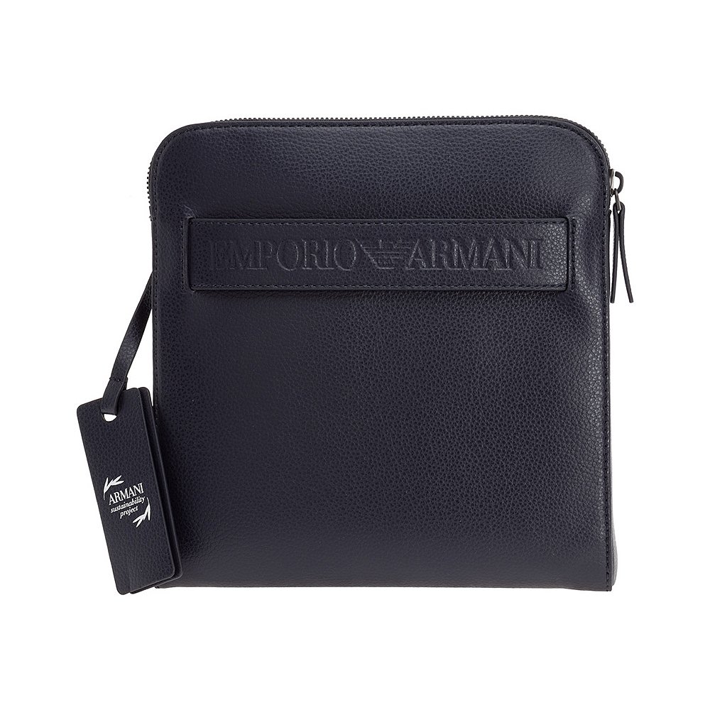 FFRONTEE探物美国站香港直发ARMANI阿玛尼男士海军蓝色皮革单肩包Y4M218YSL5J800330