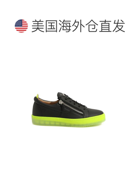 自营Giuseppe Zanotti Calfskin Low Top Men's Sneakers - black