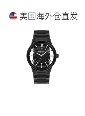 自营Kenneth Cole Men's Classic 43.5mm Quartz Watch - black