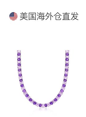 自营 Ross-Simons Amethyst Necklace in Sterling Silver - 18 i