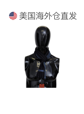 自营Missoni  Striped Wool Unisex Wrap Men's scarf - blue 美