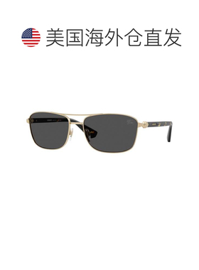 自营Burberry男士60mm太阳眼镜BE3163-110987-60-浅金色 美国奥莱