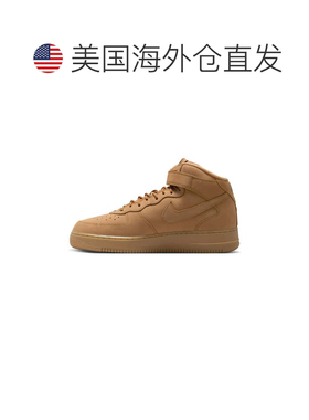 自营Men's Nike Air Force 1 Mid 'Flax' Shoe - brown 美国奥莱