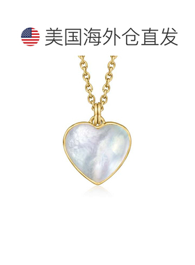 自营Ross-Simons Mother-Of-Pearl Heart Pendant Necklace in 18