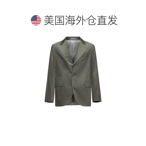 自营Brunello Cucinelli Cotton Men's Coat - army 美国奥莱直发 - 图1