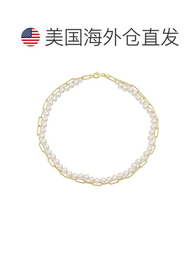 自营liv oliver18k 层链和珍珠项链 - 白色 美国奥莱直发