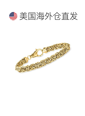 自营Ross-Simons 18kt Gold Over Sterling Silver Small Byzanti