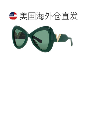 自营Valentino太阳镜黑色/金色-绿色 美国奥莱直发