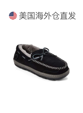 自营Fireside by Dearfoams Men's Forster Genuine Shearling Mo