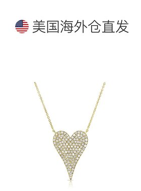 自营 sabrina14k 金 & 钻石心形项链 - 黄色 美国奥莱直发
