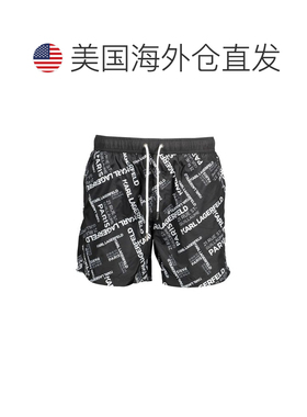 自营Karl Lagerfeld Polyester Men's Swim Men's Trunk - black