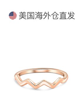 pompeii314k 白金、玫瑰金或黄金可叠戴锯齿形女士戒指结婚戒指 -