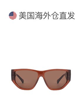 自营Salvatore Ferragamo Brown Geometric Unisex Sunglasses SF