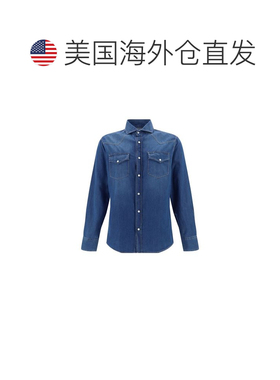 自营Brunello Cucinelli  Men's Shirt - blue 美国奥莱直发