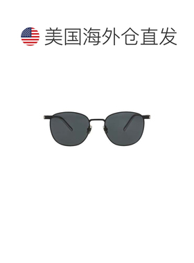 自营saint laurent圆框金属太阳眼镜-黑色水晶黑色 美国奥莱直发