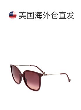 自营Carolina Herrera女式56毫米红色太阳镜-红色 美国奥莱直发