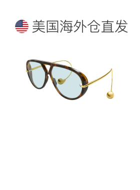 自营bottega veneta蓝色Bv1273s龟形飞行员太阳镜-蓝色 美国奥莱