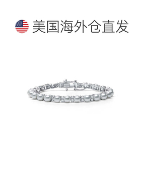 自营geneviveSterling Silver with Clear Cubic Zirconia & Whit