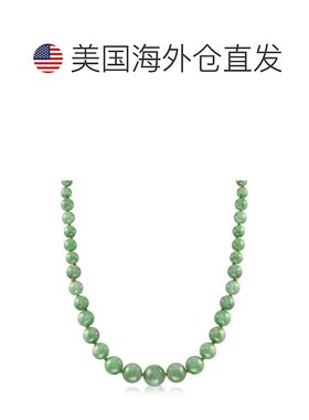 自营 Ross-Simons 6-13 毫米渐变绿色翡翠珠项链配 14 克拉黄金 1